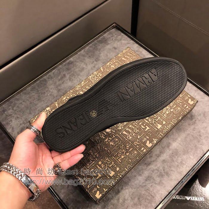Armani男鞋 官網火爆熱賣 小牛皮 阿瑪尼最新款 男士休閒鞋  jpx1191